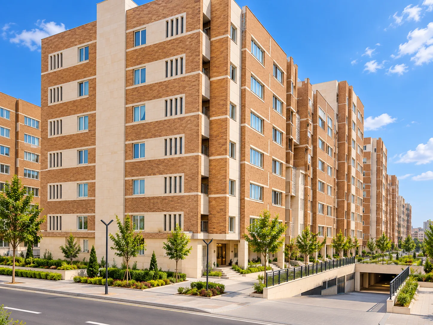 بازآفرینی تصویری نمای ساختمانها و ورودی مجموعه مسکونی بر اساس عکس ارسالی